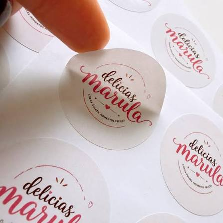 Etiquetas circulares personalizadas impresas a corte registro