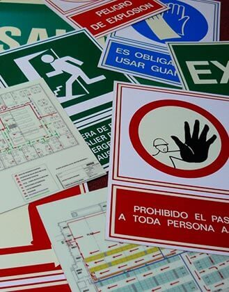 Señalética de seguridad impresa